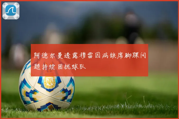阿德尔曼透露穆雷因病缺席脚踝问题持续困扰球队